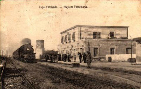 Capo d'Orlando - (Sicilia - Messina) - Vecchia foto della stazione ferroviaria - Foto epoca